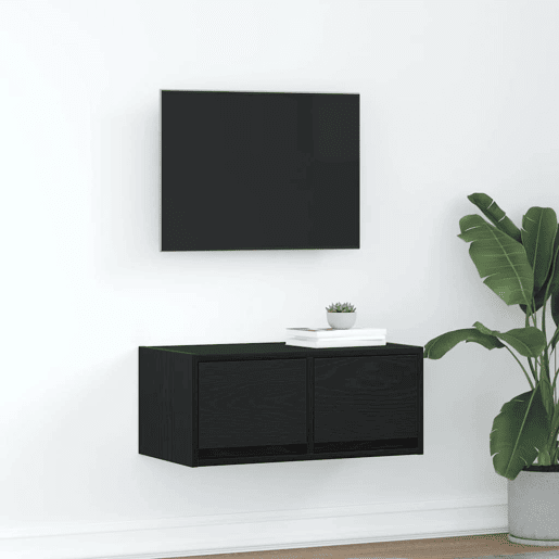 Móvel de TV - Modulo de TV - Armário de TV 60x31x25,5 cm derivados de madeira carvalho preto