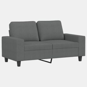 Sofá de 2 lugares - Sofá fixo em tecido 120 cm cinzento-escuro