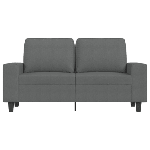 Sofá de 2 lugares - Sofá fixo em tecido 120 cm cinzento-escuro