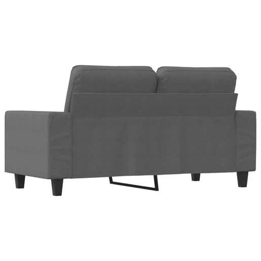 Sofá de 2 lugares - Sofá fixo em tecido 120 cm cinzento-escuro
