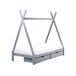 Beliani Cama infantil con cajones Madera de pino DEVAY 99x208 Beliani Cama infantil con cajones Madera de pino DEVAY 99x208 Gris