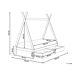 Beliani Cama infantil con cajones Madera de pino DEVAY 99x208 Beliani Cama infantil con cajones Madera de pino DEVAY 99x208 Gris
