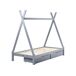 Beliani Cama infantil con cajones Madera de pino DEVAY 99x208 Beliani Cama infantil con cajones Madera de pino DEVAY 99x208 Gris
