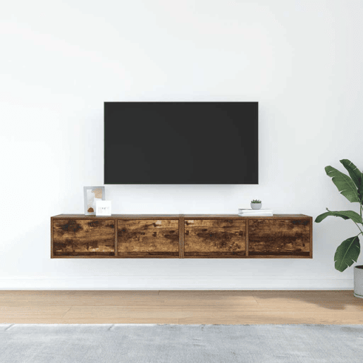 móveis de TV - Armários TV 2pcs 80x31x25,5cm deriv. madeira carvalho fumado