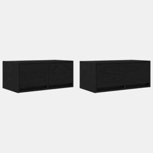 móveis de TV - Armários TV 2pcs 60x31x25,5cm deriv. madeira carvalho preto