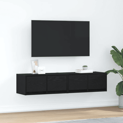 móveis de TV - Armários TV 2pcs 60x31x25,5cm deriv. madeira carvalho preto