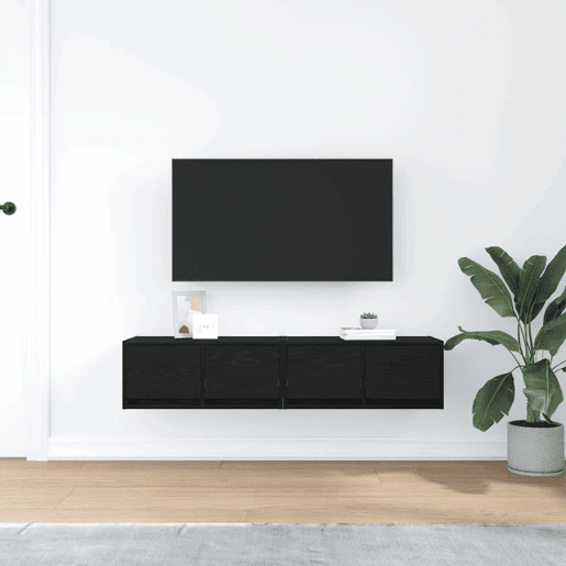 móveis de TV - Armários TV 2pcs 60x31x25,5cm deriv. madeira carvalho preto