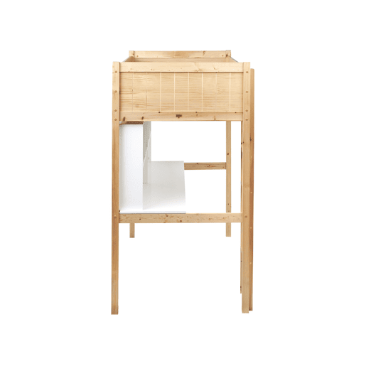 Cama alta com secretária Pinho FOUCAMONT 90 x 200 cm Castanho claro