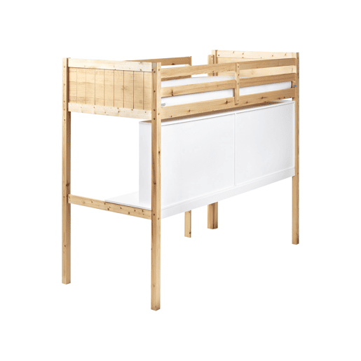 Cama alta com secretária Pinho FOUCAMONT 90 x 200 cm Castanho claro