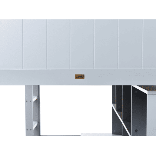 Cama alta com secretária Pinho FOUCAMONT 90 x 200 cm Cinzento