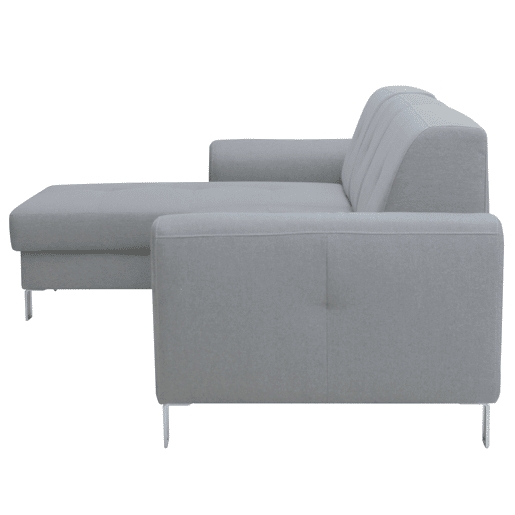 Sofá moderno Axel Malmo Chaise Longe cor cinza claro 260 cm
