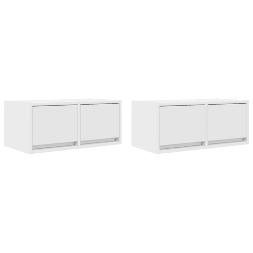 móveis de TV - Armários TV 2 pcs 60x31x25,5 cm deriv. madeira branco
