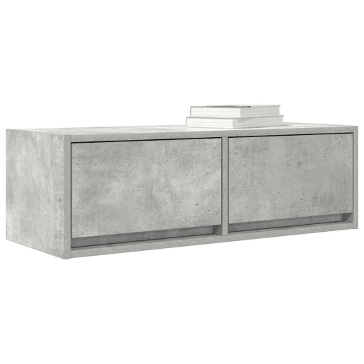 móveis de TV - Armários TV 2pcs 80x31x25,5cm madeira processada cinza cimento