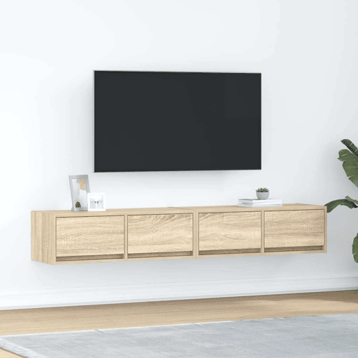 móveis de TV - Armários TV 2pcs 80x31x25,5cm deriv. madeira carvalho sonoma