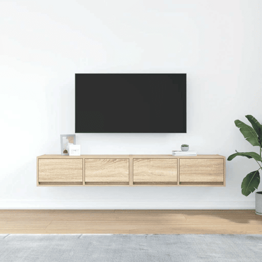 móveis de TV - Armários TV 2pcs 80x31x25,5cm deriv. madeira carvalho sonoma