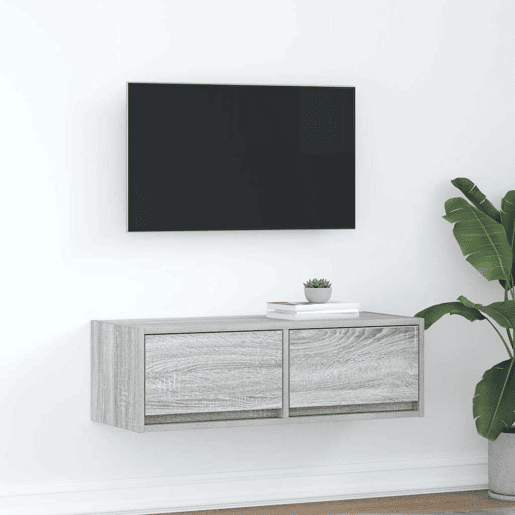 Móvel de TV - Modulo de TV - Armário de TV 80x31x25,5 cm derivados de madeira sonoma cinzento