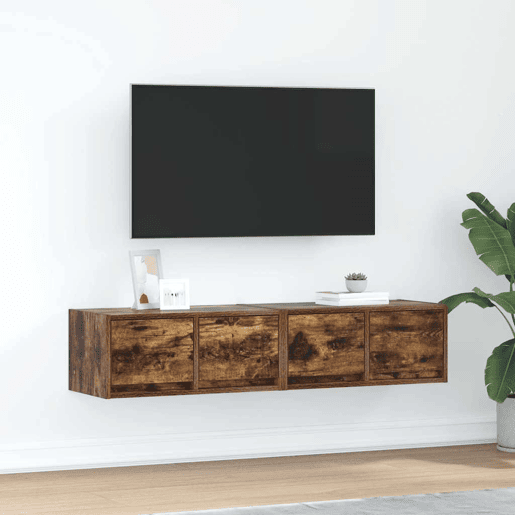 móveis de TV - Armários TV 2pcs 60x31x25,5cm deriv. madeira carvalho fumado