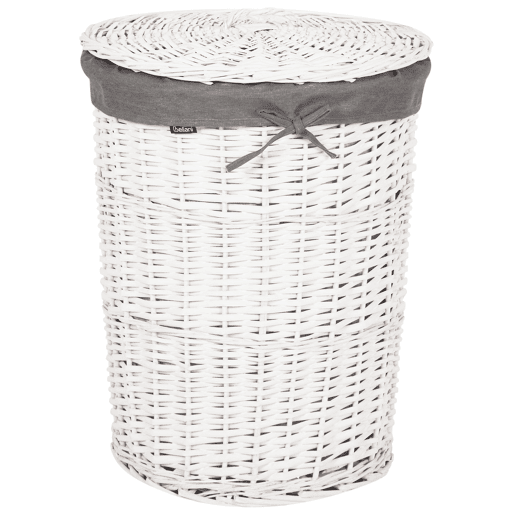 Conjunto de 5 cestos VAKARI Madeira de salgueiro Cinzento