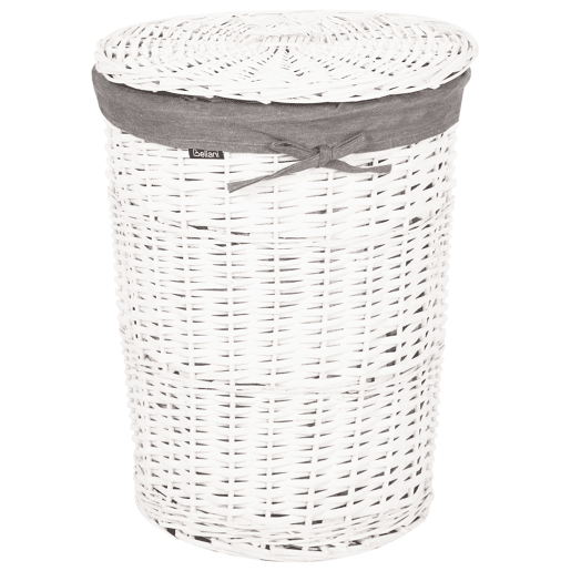 Conjunto de 5 cestos VAKARI Madeira de salgueiro Cinzento