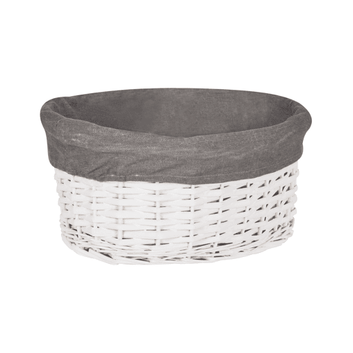 Conjunto de 5 cestos VAKARI Madeira de salgueiro Cinzento