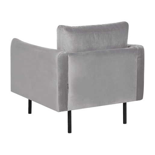 Conjunto de sala de estar VINTERBRO Veludo Cinzento com repousa-pés 5 lugares