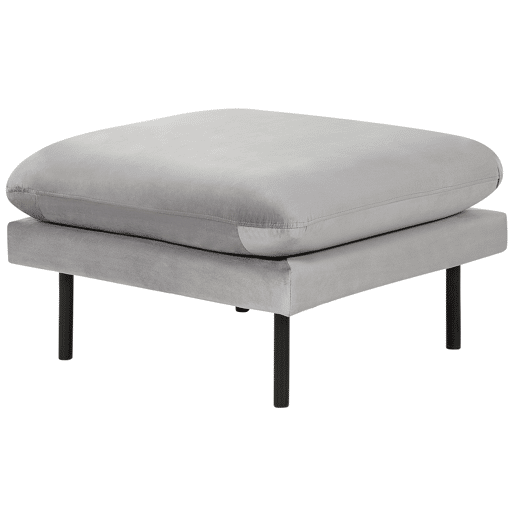 Conjunto de sala de estar VINTERBRO Veludo Cinzento com repousa-pés 5 lugares
