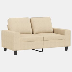 Sofá de 2 lugares - Sofá fixo tecido 120 cm cor creme
