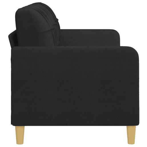 Sofá de 3 lugares - Sofá fixo tecido 180 cm preto