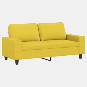 Sofá de 2 lugares - Sofá fixo 140 cm tecido amarelo-claro