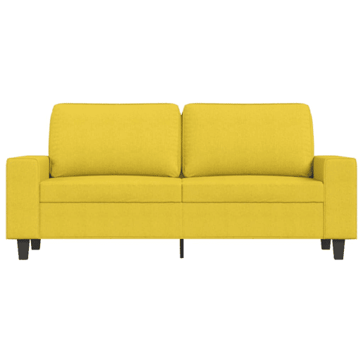 Sofá de 2 lugares - Sofá fixo 140 cm tecido amarelo-claro