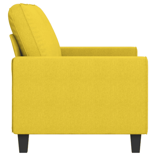 Sofá de 2 lugares - Sofá fixo 140 cm tecido amarelo-claro