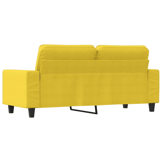 Sofá de 2 lugares - Sofá fixo 140 cm tecido amarelo-claro