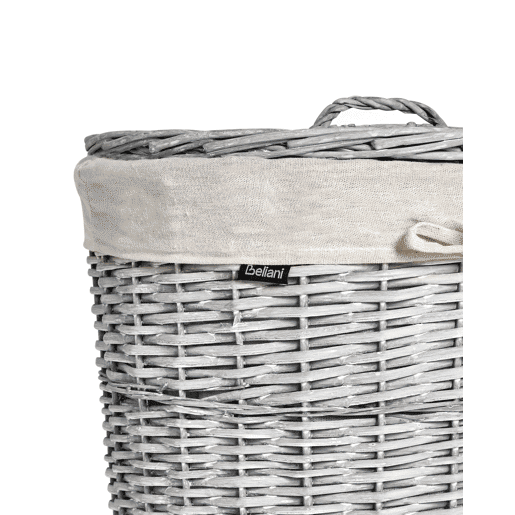 Conjunto de 5 cestos VAKARI Madeira de salgueiro Branco