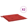 Almofadões p cadeiras de jardim - Almofadas de exterior 2 pcs tecido oxford vermelho
