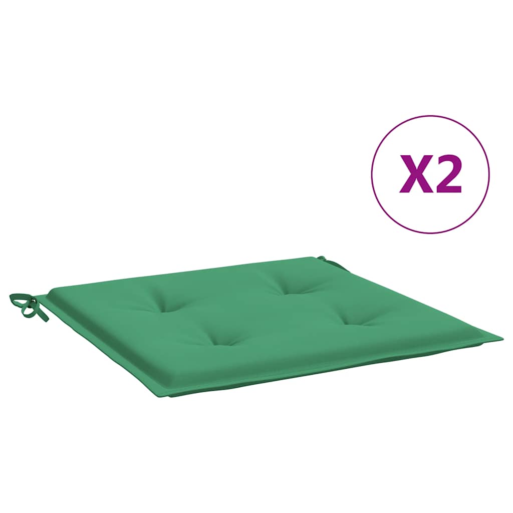 Cojines para silla de jardín - Cojines de exterior 40x40 Verde Oscuro