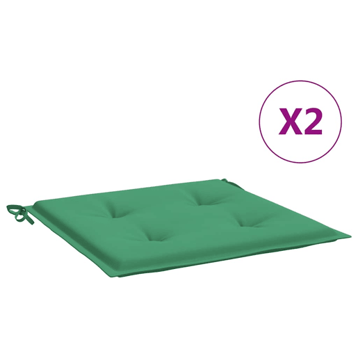 Almofadões p cadeiras jardim - Almofadas de exterior 2pcs 40x40x3 cm oxford verde Almofadões p cadeiras jardim - Almofadas de exterior 2pcs 40x40x3 cm oxford verde