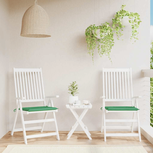 Almofadões p cadeiras jardim - Almofadas de exterior 2pcs 40x40x3 cm oxford verde Almofadões p cadeiras jardim - Almofadas de exterior 2pcs 40x40x3 cm oxford verde