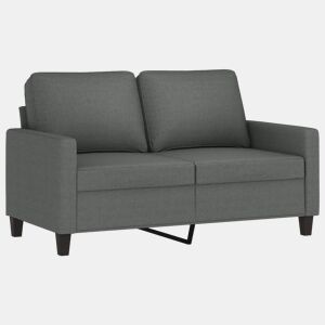Sofá de 2 lugares - Sofá fixo em tecido 120 cm cinzento-escuro