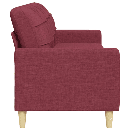 Sofá de 3 lugares - Sofá fixo tecido 210 cm vermelho tinto