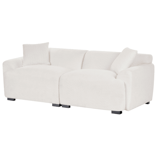 Beliani Sofá de 3 lugares Bouclé KORIO Beliani Sofá de 3 lugares Bouclé KORIO
