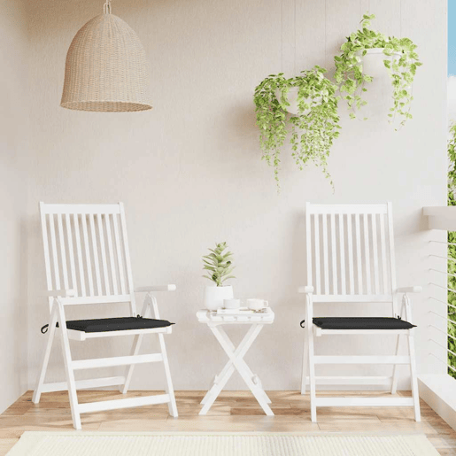 Almofadões p cadeiras de jardim - Almofadas de exterior 2 pcs tecido oxford preto