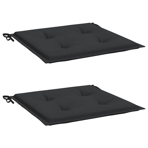 Almofadões p cadeiras de jardim - Almofadas de exterior 2 pcs tecido oxford preto