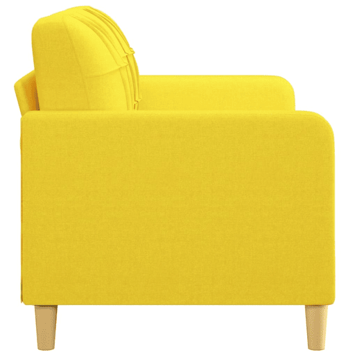 Sofá de 2 lugares - Sofá fixo 140 cm tecido amarelo-claro
