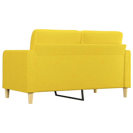 Sofá de 2 lugares - Sofá fixo 140 cm tecido amarelo-claro