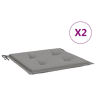 Almofadões p cadeiras de jardim - Almofadas de exterior 2 pcs tecido oxford cinza