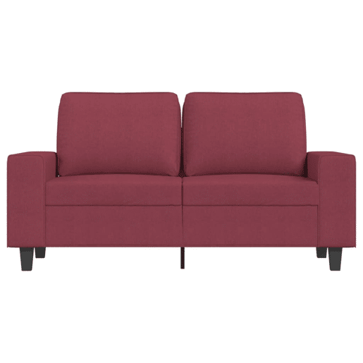 Sofá de 2 lugares - Sofá fixo tecido 120 cm vermelho tinto Sofá de 2 lugares - Sofá fixo tecido 120 cm vermelho tinto