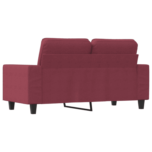 Sofá de 2 lugares - Sofá fixo tecido 120 cm vermelho tinto Sofá de 2 lugares - Sofá fixo tecido 120 cm vermelho tinto