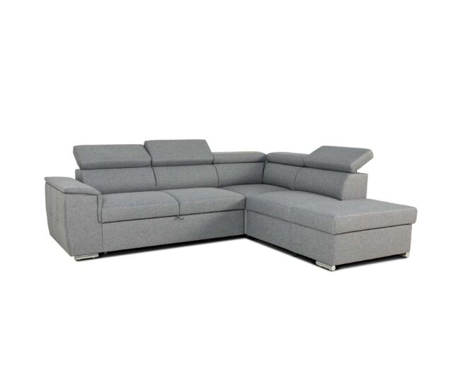 Sofá Cama Daitana de Sala en Color Gris con Respaldo Reclinable y Arcón 260x77/94x216 cm
