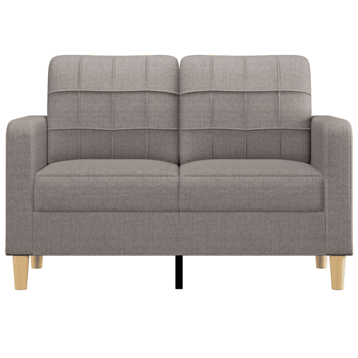 Sofá de 2 lugares - Sofá fixo tecido 120 cm cinzento-acastanhado