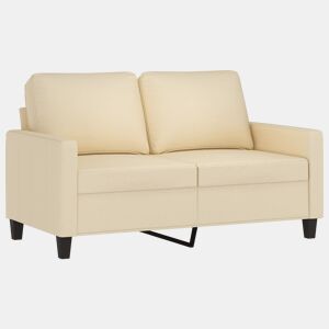 Sofá de 2 lugares - Sofá fixo tecido 120 cm cor creme